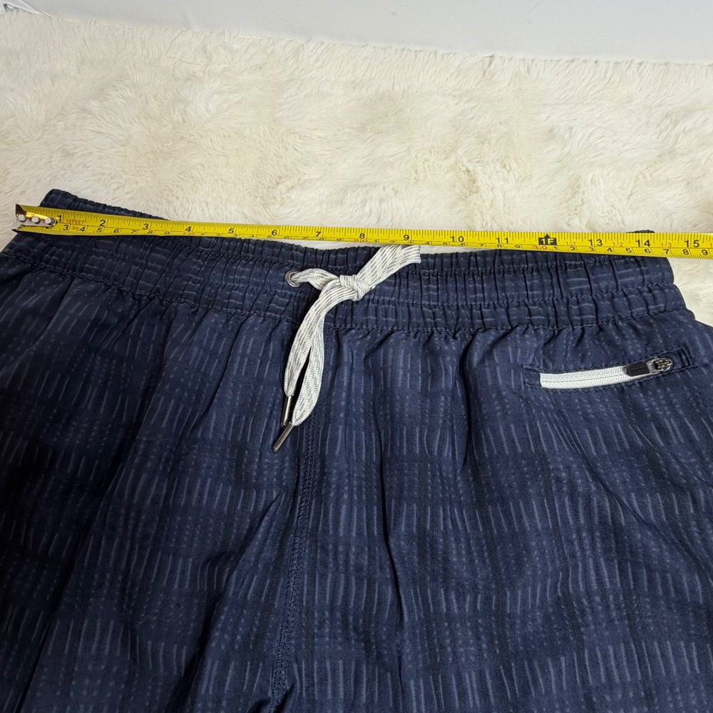 Vuori Clementine Shorts Womens Large Ink Shibori Grid Pattern Blue Athletic - Picture 7 of 8